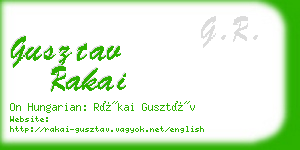 gusztav rakai business card